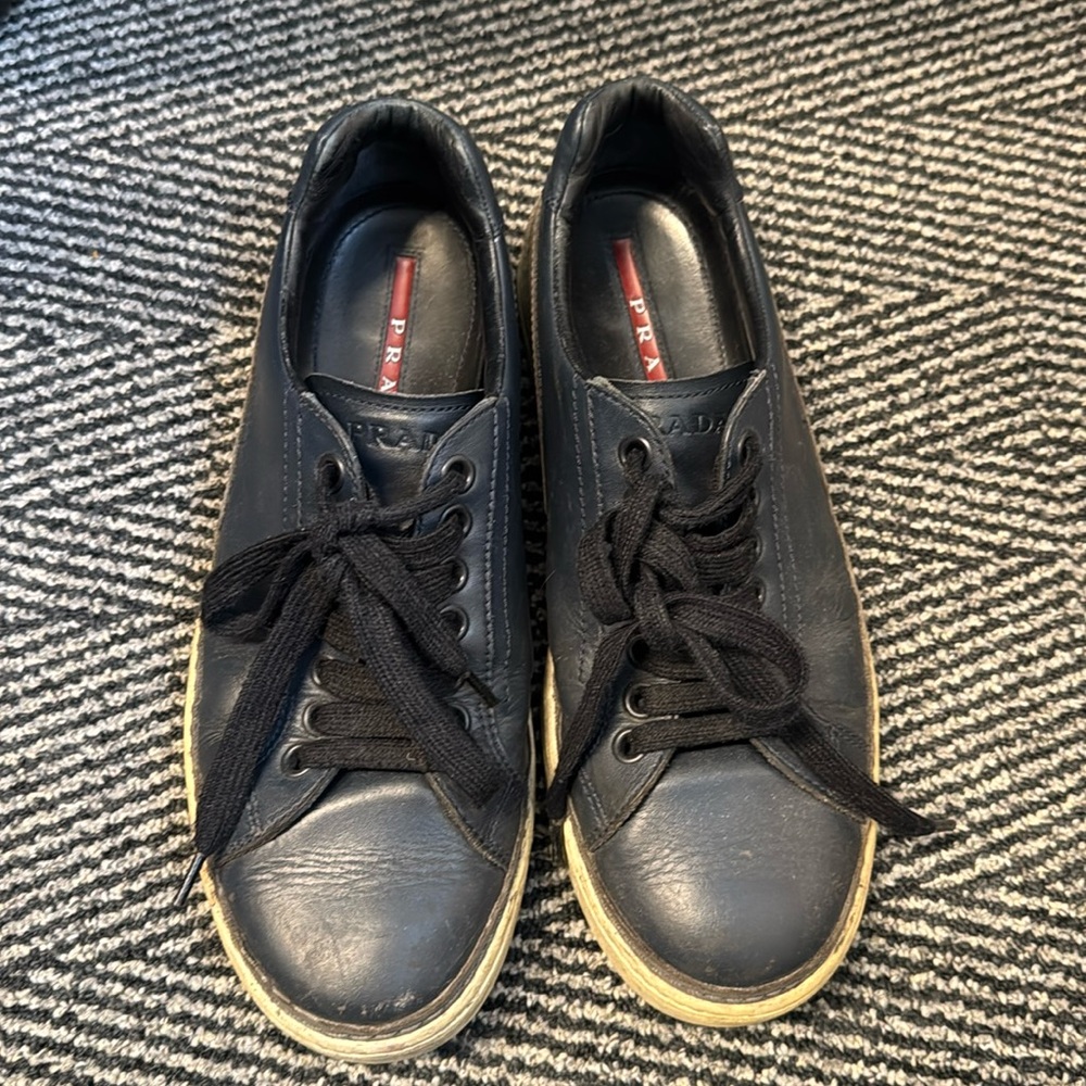 Prada Men’s sneakers navy and grey size European 8.5 used
